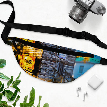 Vintage-Inspired Fanny Pack with Rustic Cabin Design