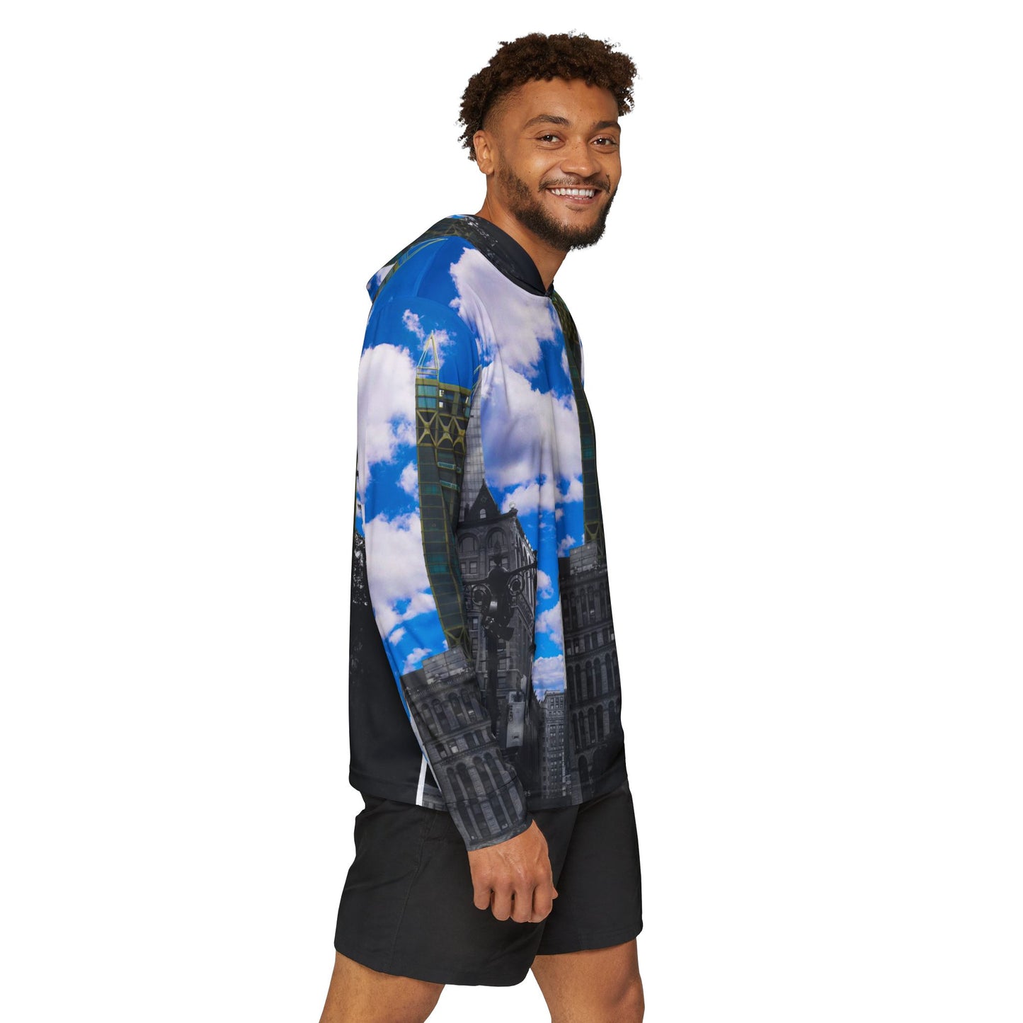 Midtown Manhattan Building Landscape Warmup Hoodie - Manhattan Buildings Edition