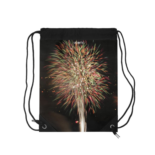 Drawstring Bag with Beautifull Exclusive High-Res, Full Color Firework Image.