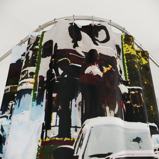 Shower Curtain Printed With Exclusivie, High-Res, Full Color Beautiful Landscape.