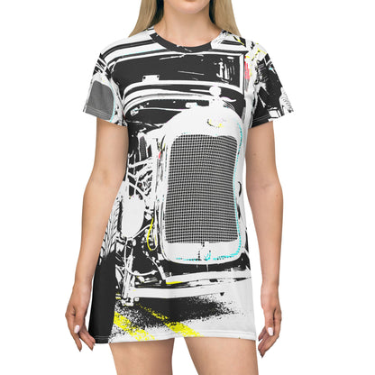Vintage Car Graphic Dress — Retro Automotive