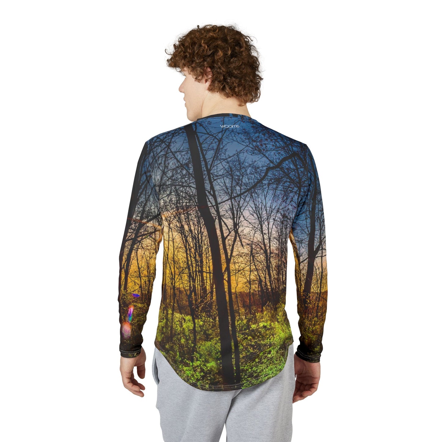 Sunset Forest Long Sleeve Shirt — Men's UV Protection Outdoor Top
