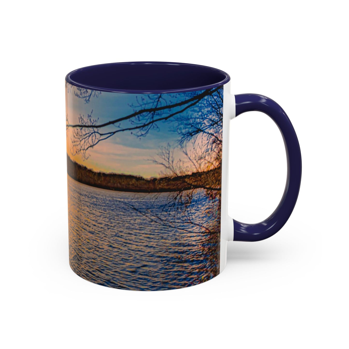 Beautifull 11oz Two Tones, Ceramic Coffe Mug Printed With An original, High-Res, Full Color Image of an Elegant Natural Landscape.