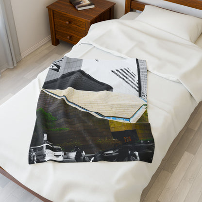 Velveteen Plush Blanket with beautiful car image.