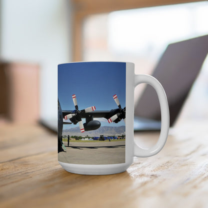 Elegant 15oz Ceramic Coffee Mug with a beautiful