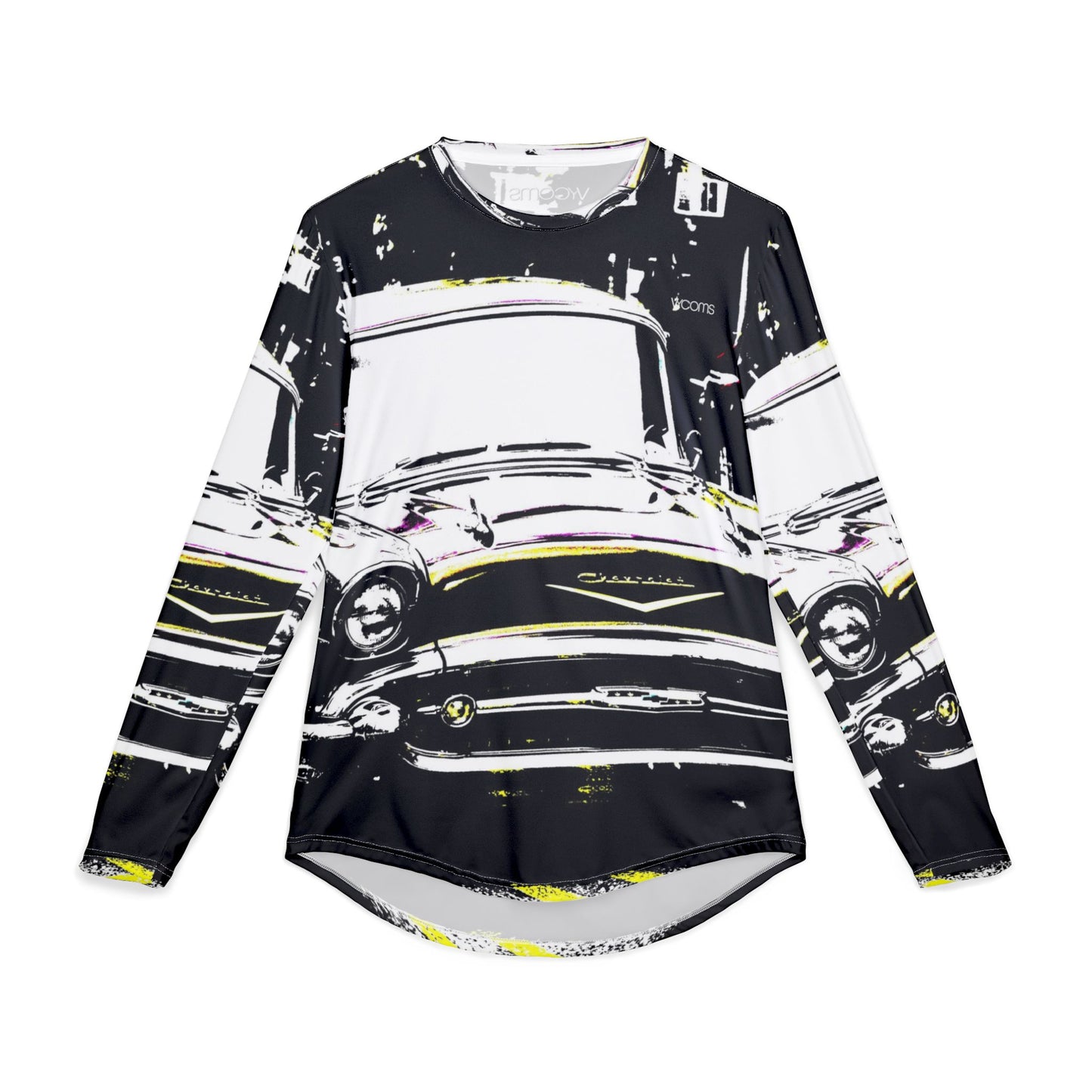 1950s Red Chevrolet Long Sleeve Shirt — Retro Classic Car Tee