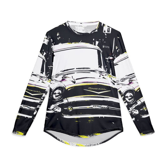 1950s Red Chevrolet Long Sleeve Shirt — Retro Classic Car Tee