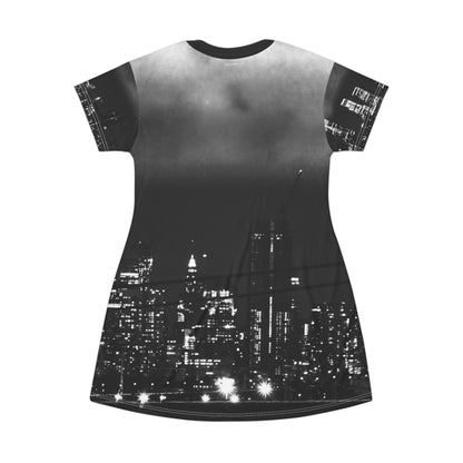 City Night Skyline Dress –Black & White NYC
