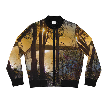 Women's Bomber Jacket - Franklin Lakes Golden Hour