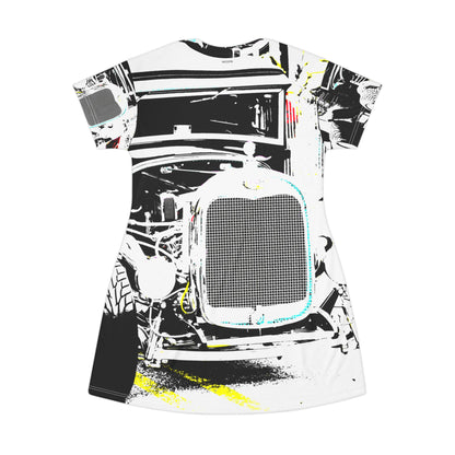 Vintage Car Graphic Dress — Retro Automotive
