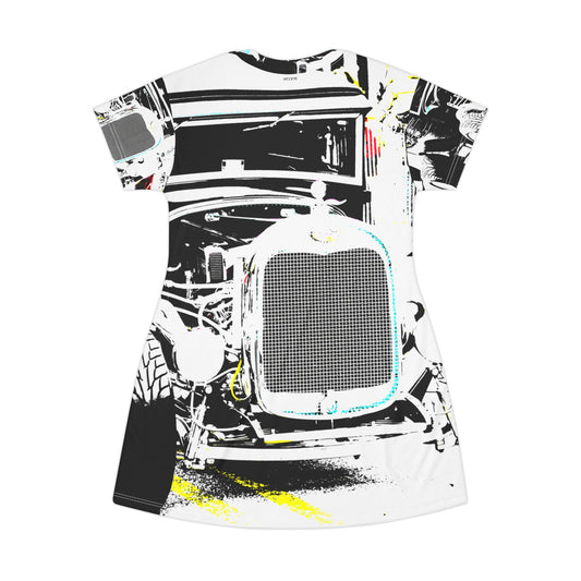 Vintage Car Graphic Dress — Retro Automotive