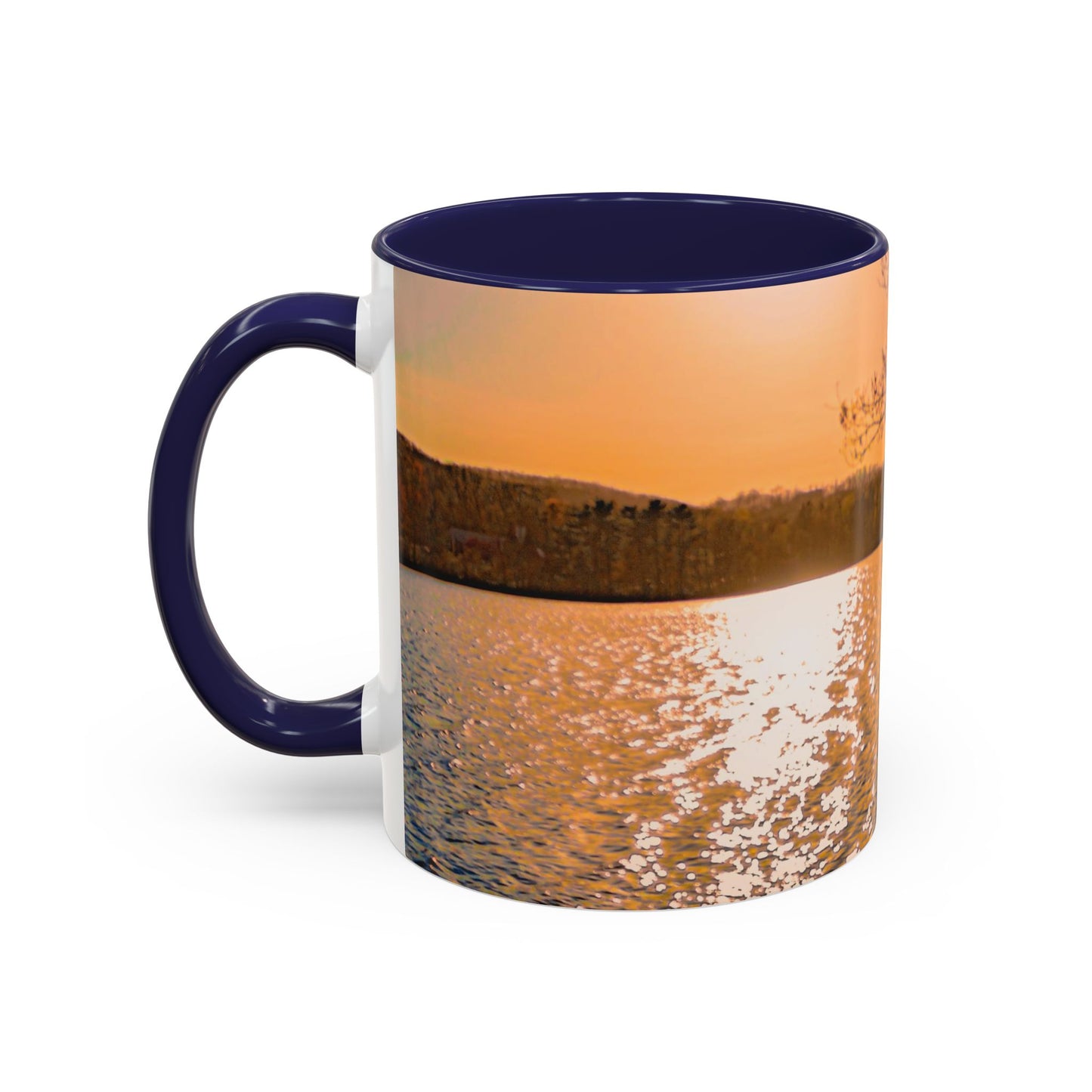 Beautifull 11oz Two Tones, Ceramic Coffe Mug Printed With An original, High-Res, Full Color Image of an Elegant Natural Landscape.