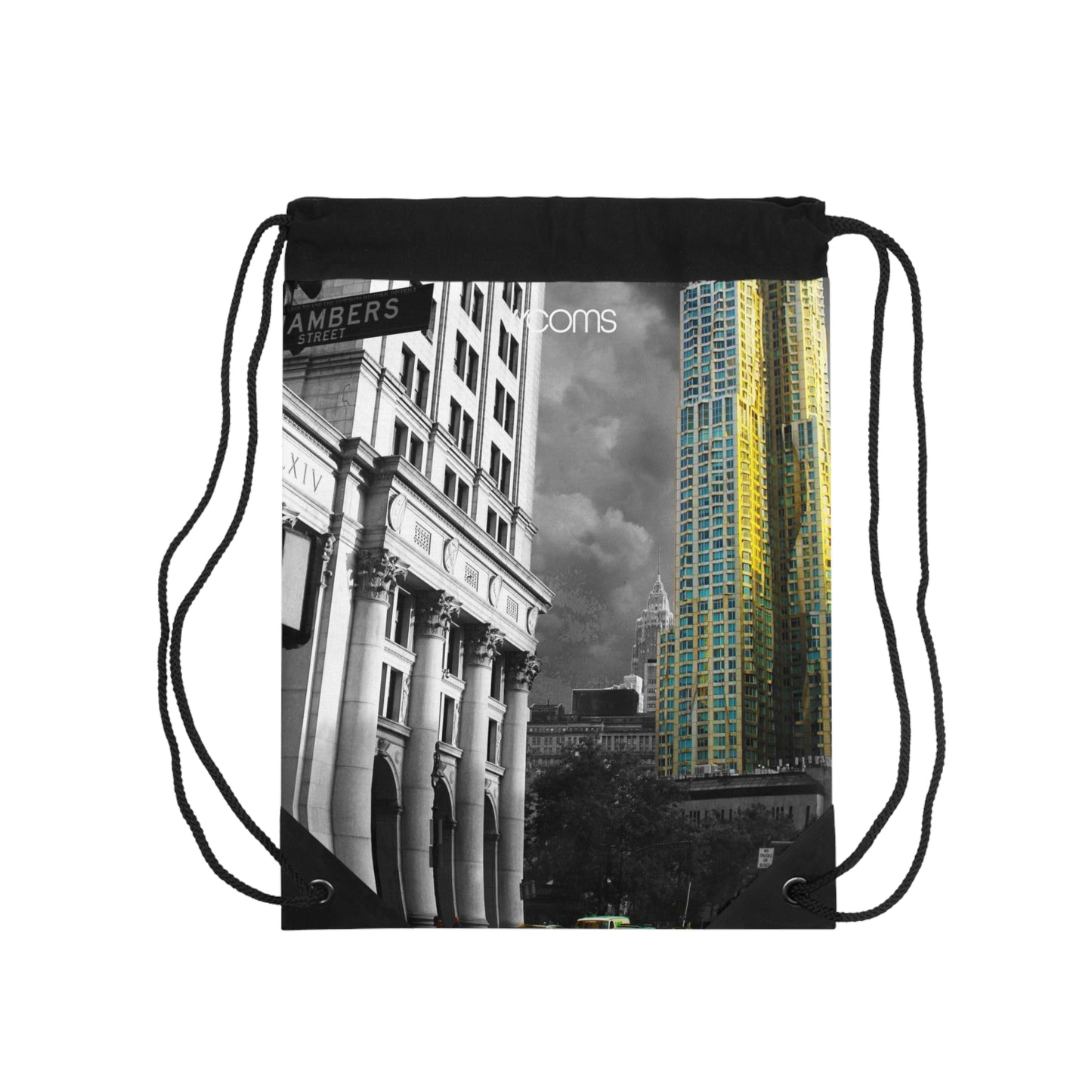 Drawstring Bag with Beautiful High-Res, Urban Landscape Image