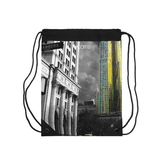 Drawstring Bag with Beautiful High-Res, Urban Landscape Image