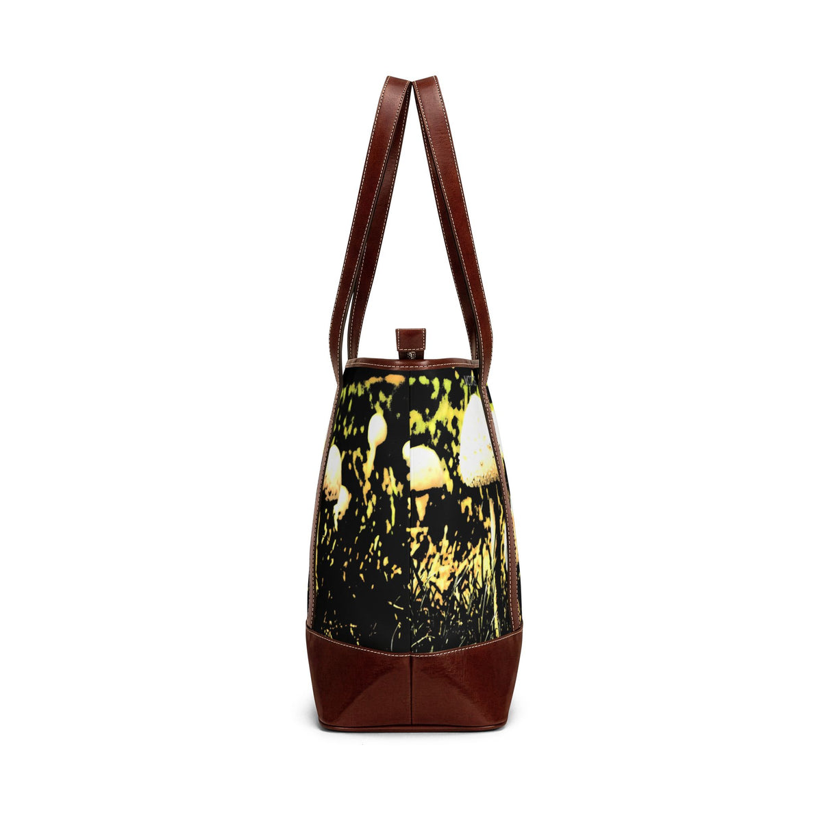 Mushroom Field Tote Bag — Whimsical Nature Handbag with Vintage Glow
