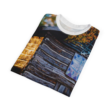 Rustic Cabin T-Shirt – Vintage Road Sign Woodland Shirt