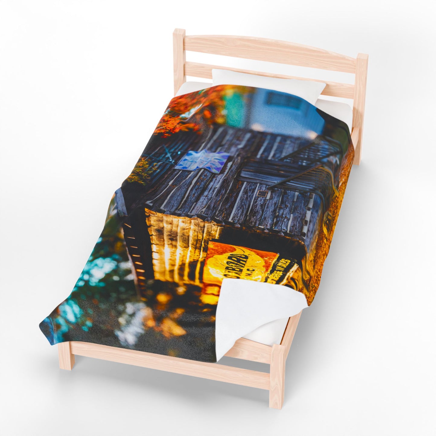 Velveteen Plush Blanket with beautiful car image.