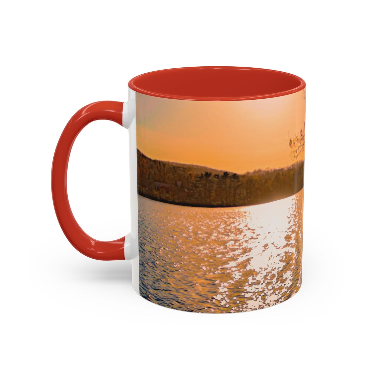 Beautifull 11oz Two Tones, Ceramic Coffe Mug Printed With An original, High-Res, Full Color Image of an Elegant Natural Landscape.