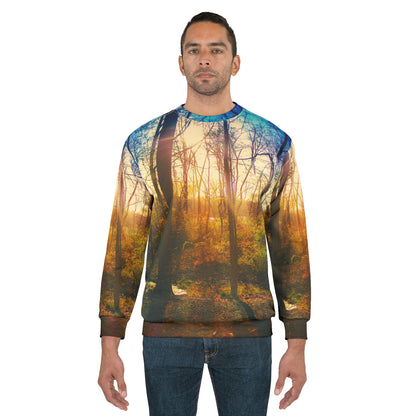 Forest Sunrise Sweatshirt — Woodland Nature Crewneck