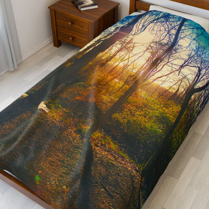 Velveteen Plush Blanket with beautiful photo image.