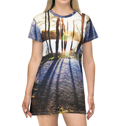 Sunrise Forest Dress — Scenic Lake Morning