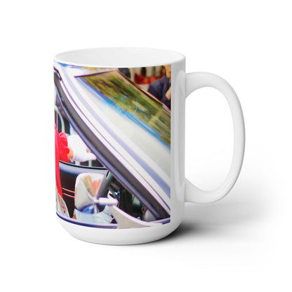 Elegant 15oz Ceramic Coffee Mug printed with a nice clown driver.