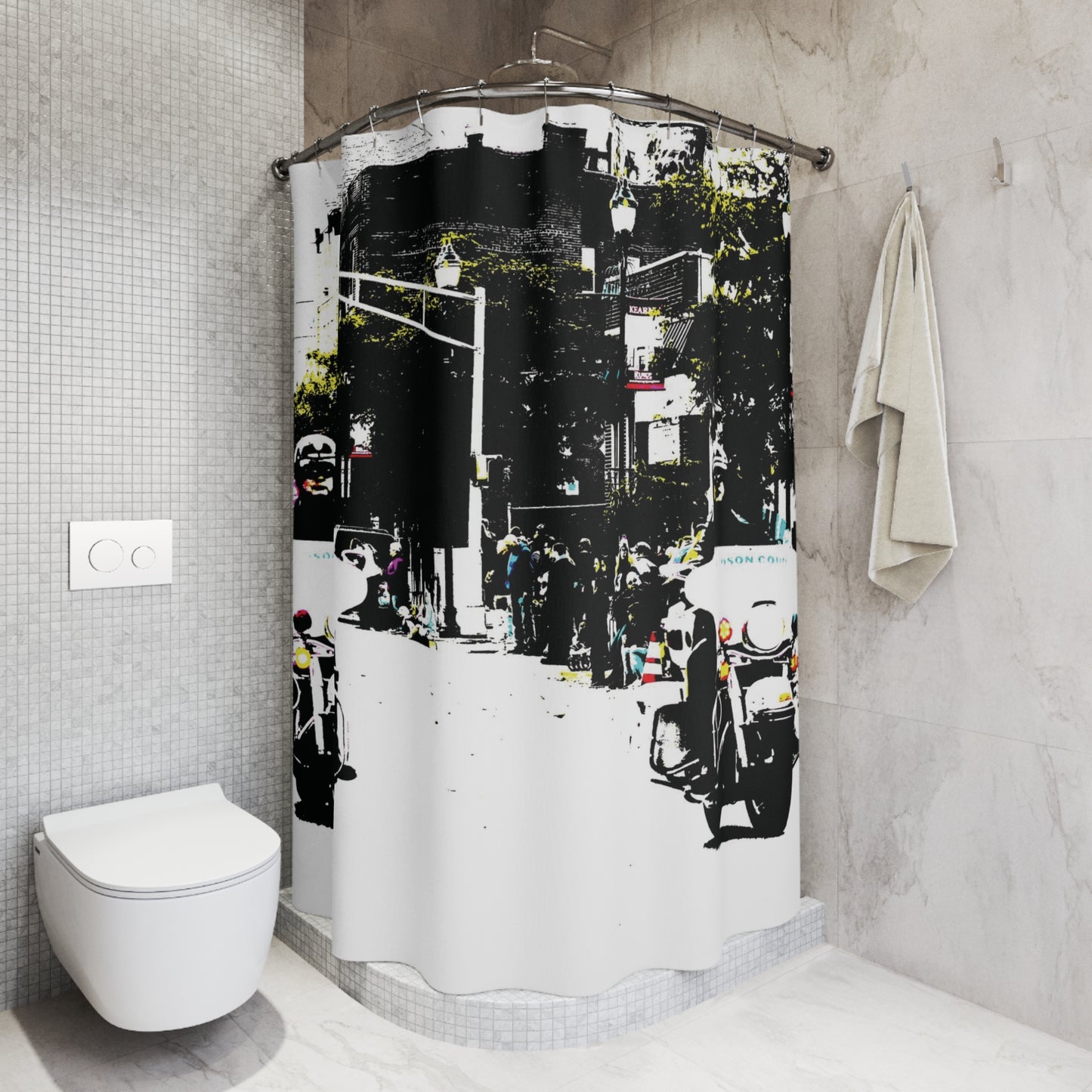 Shower Curtain Printed With Exclusive, High-Res, Full Color Beautiful Image.
