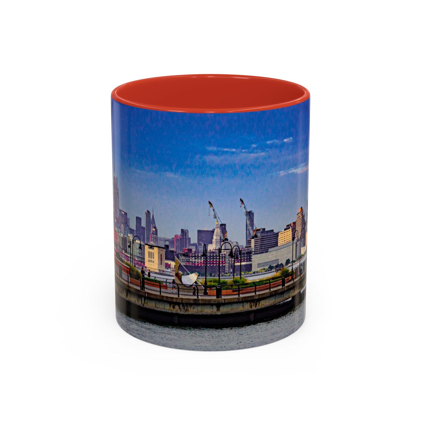 Two Tone 11oz Ceramic, Coffe Mug, Printed with a High-Res Elegant New New York City View Image