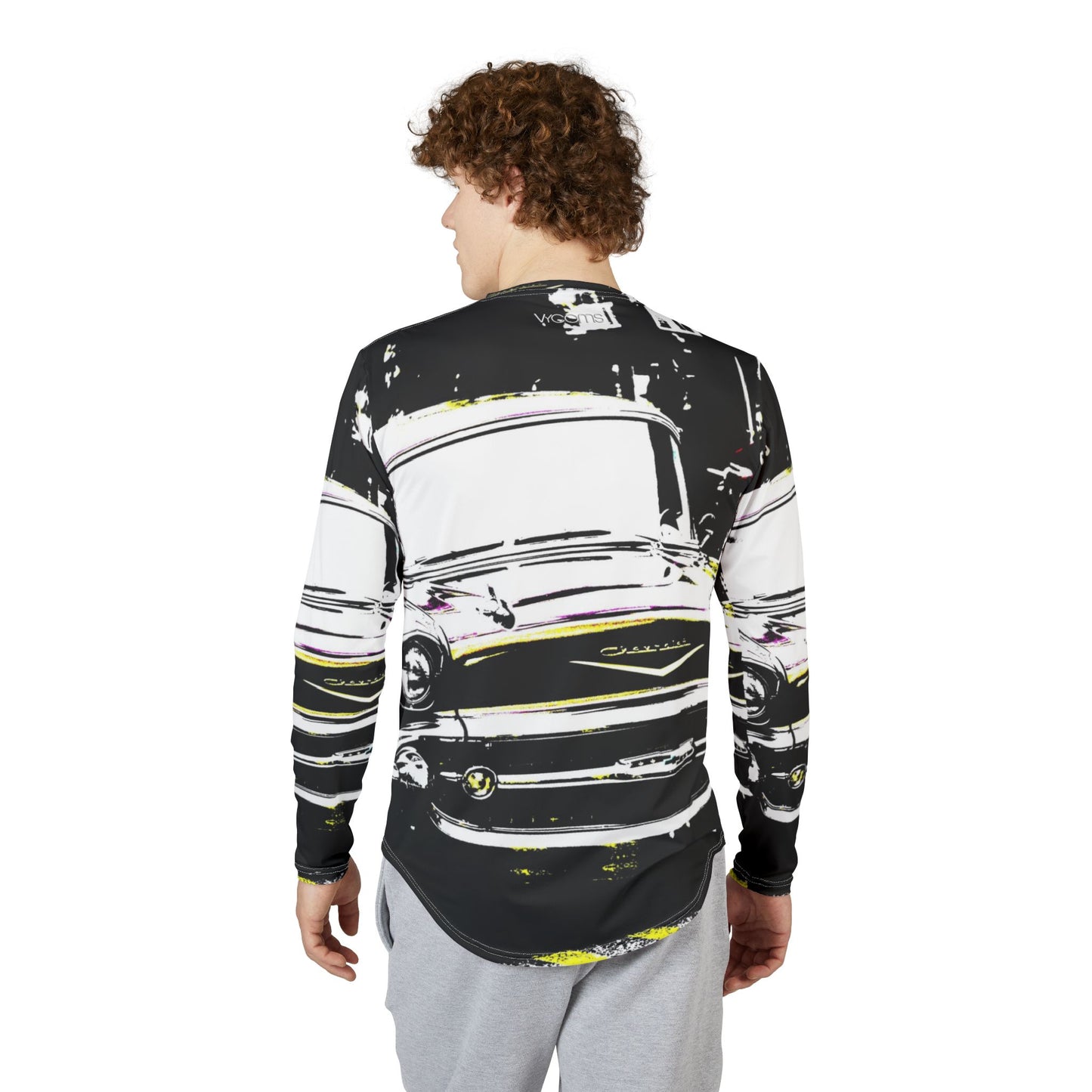 1950s Red Chevrolet Long Sleeve Shirt — Retro Classic Car Tee