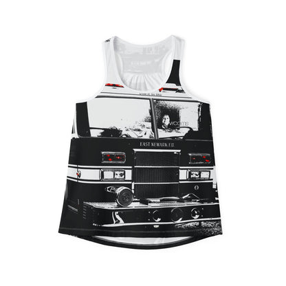 Retro Fire Truck Women's Tank Top — Vintage Firefighter Engine Graphic