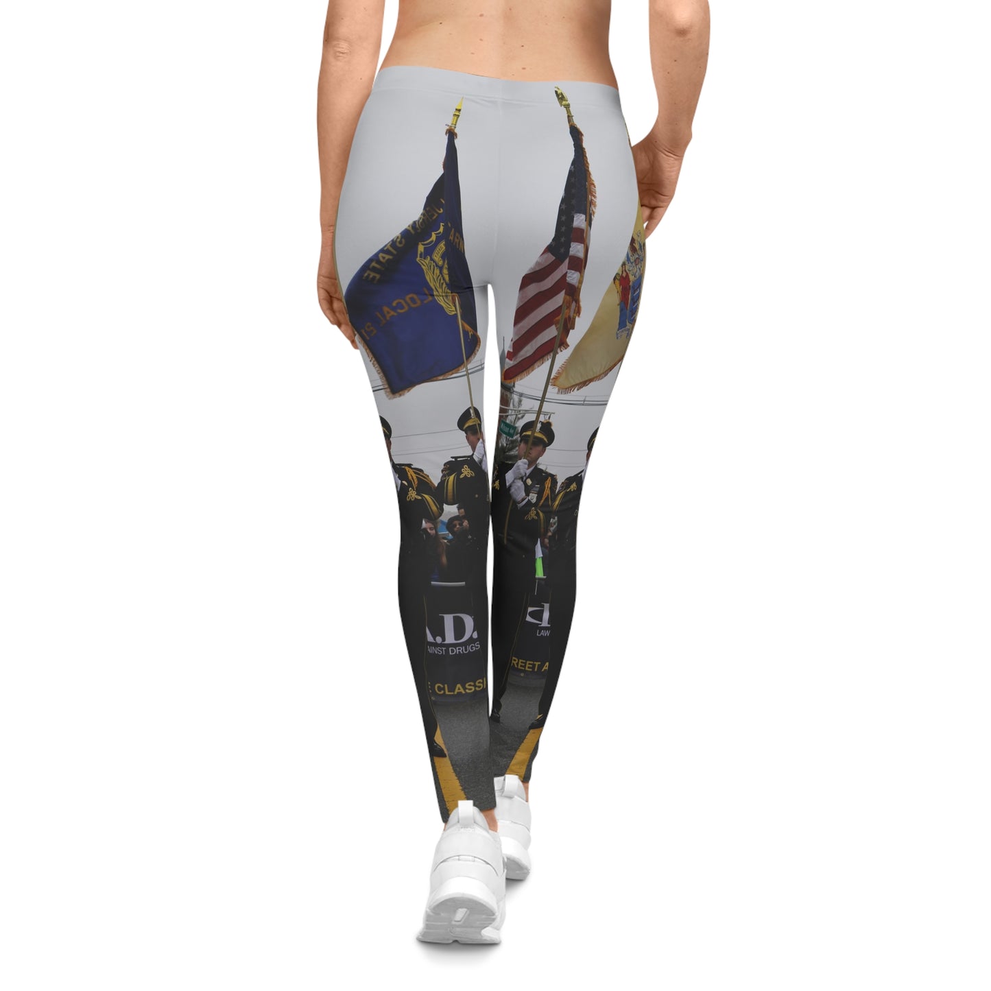 Patriotic Parade Leggings — American Flag Color Guard