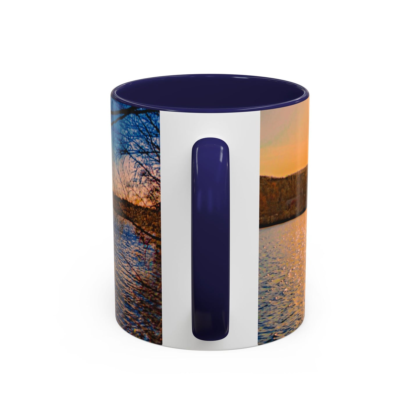 Beautifull 11oz Two Tones, Ceramic Coffe Mug Printed With An original, High-Res, Full Color Image of an Elegant Natural Landscape.