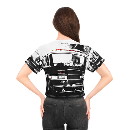 Vintage Firetruck Graphic Crop Tee