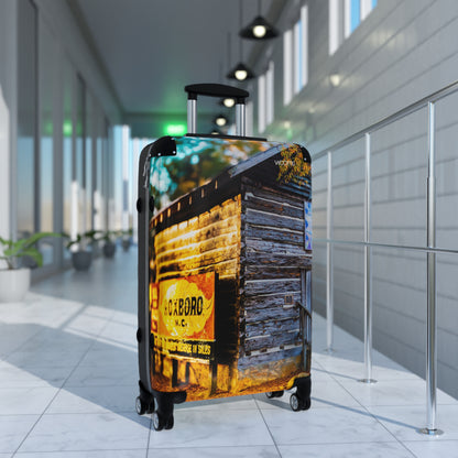 Vintage Roadside Cabin Suitcase - Travel Luggage with Rustic Motif
