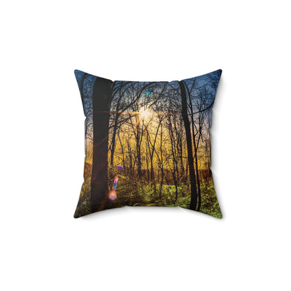 Spun Polyester Square Pillow Printed With Exclusive, High-Res, Full Color Beautiful Image