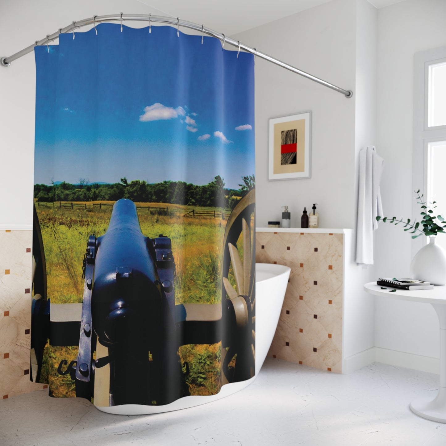Shower Curtain Printed With Exclusive, High-Res, Full Color Beautiful Image.