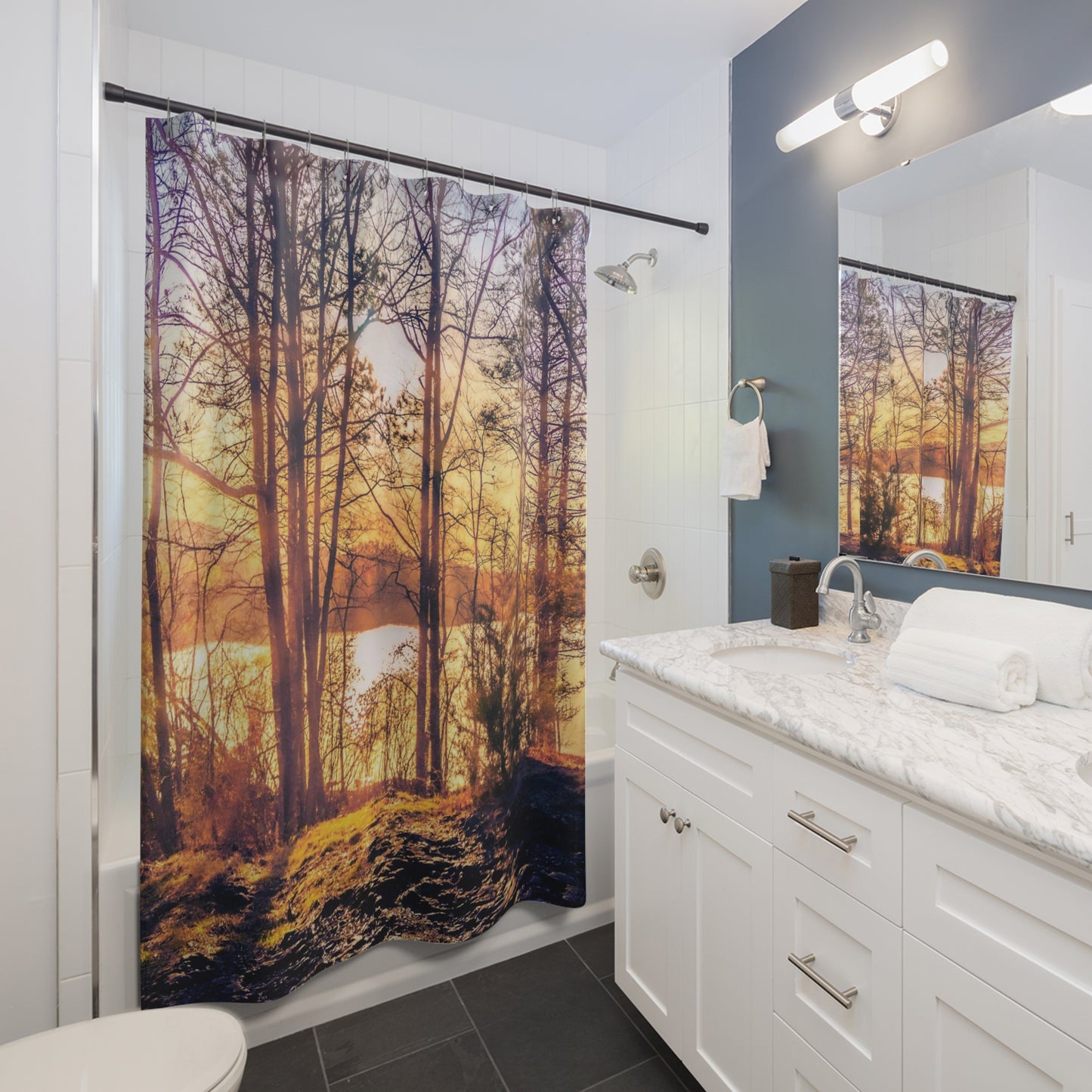 Shower Curtain Printed With Exclusivie, High-Res, Full Color Beautiful Image.