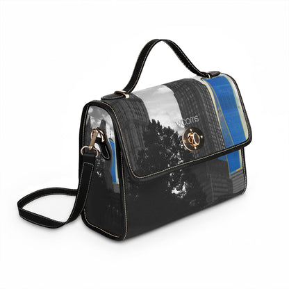 Lower Manhattan NYC Skyline Waterproof Canvas Bag — One World Trade Center Design