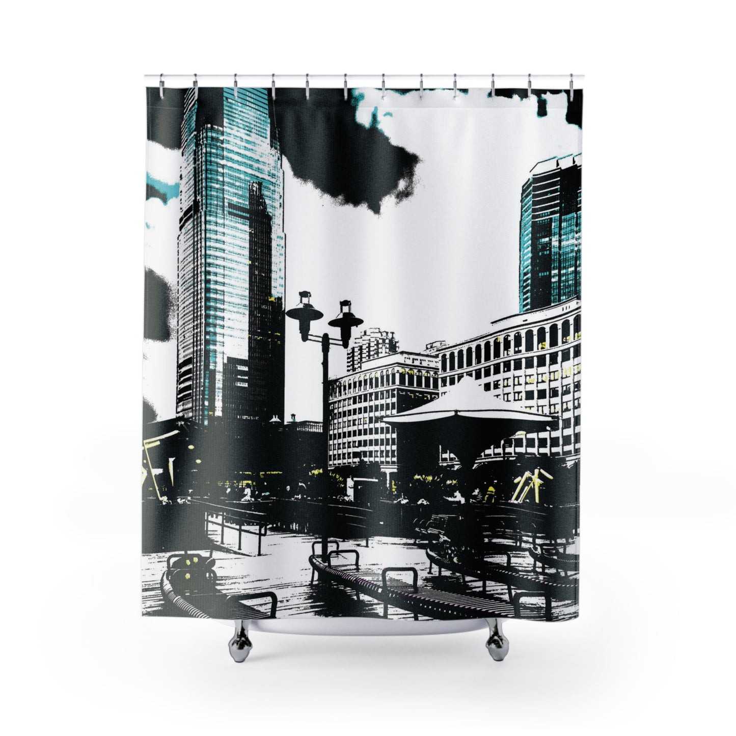 Shower Curtain Printed With Exclusive, High-Res, Full Color Beautiful Image.