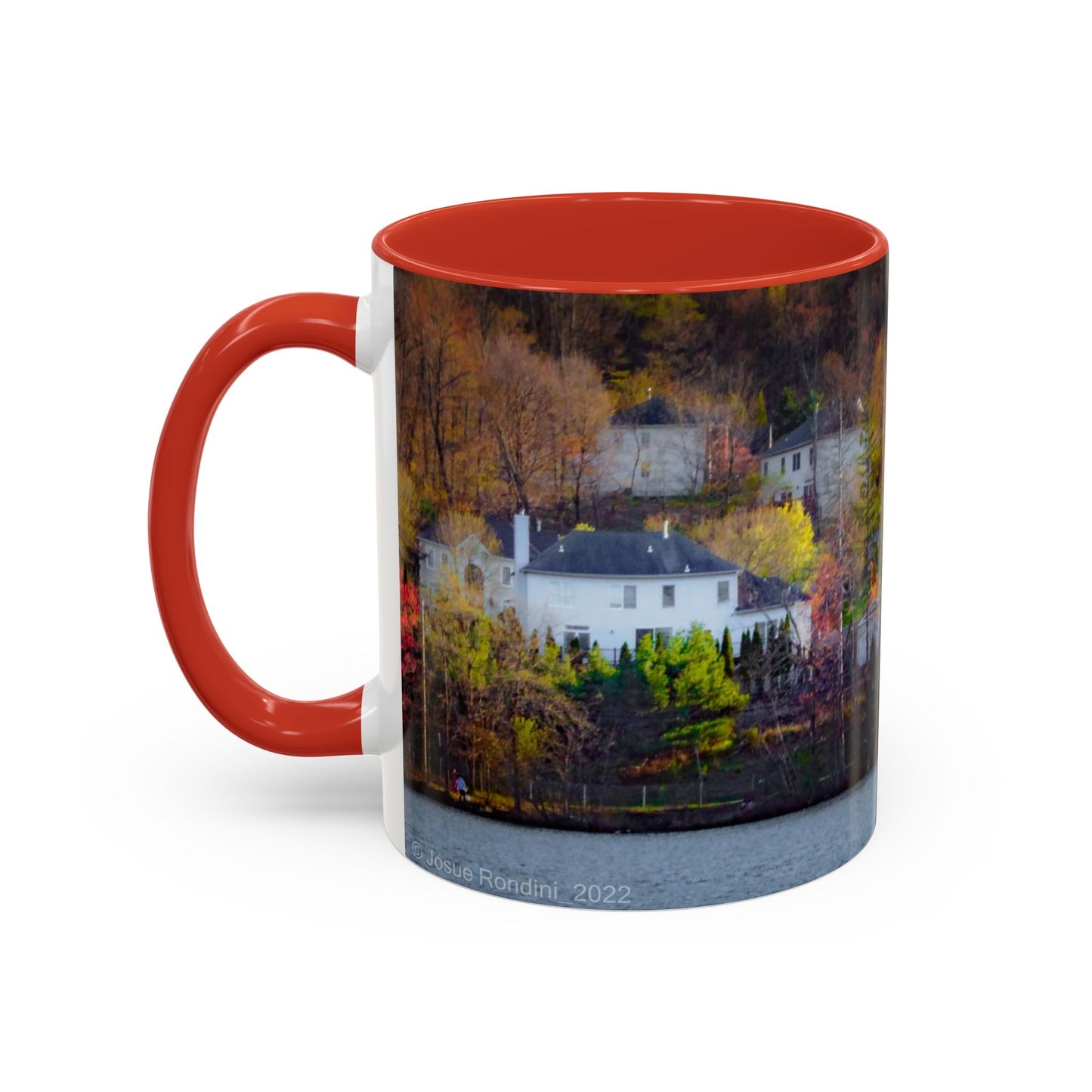 Two Tones, 11oz Ceramic Coffe Mug with Elegant High-Res, Full Color Natural Landscape Image.