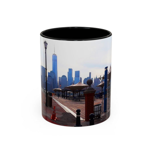 Taza de cerámica de dos tonos de 11 oz.