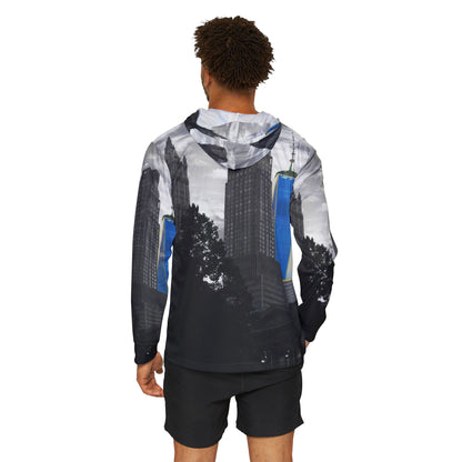 Lower Manhattan NYC Skyline Waterproof Warmup Hoodie — One World Trade Center Design