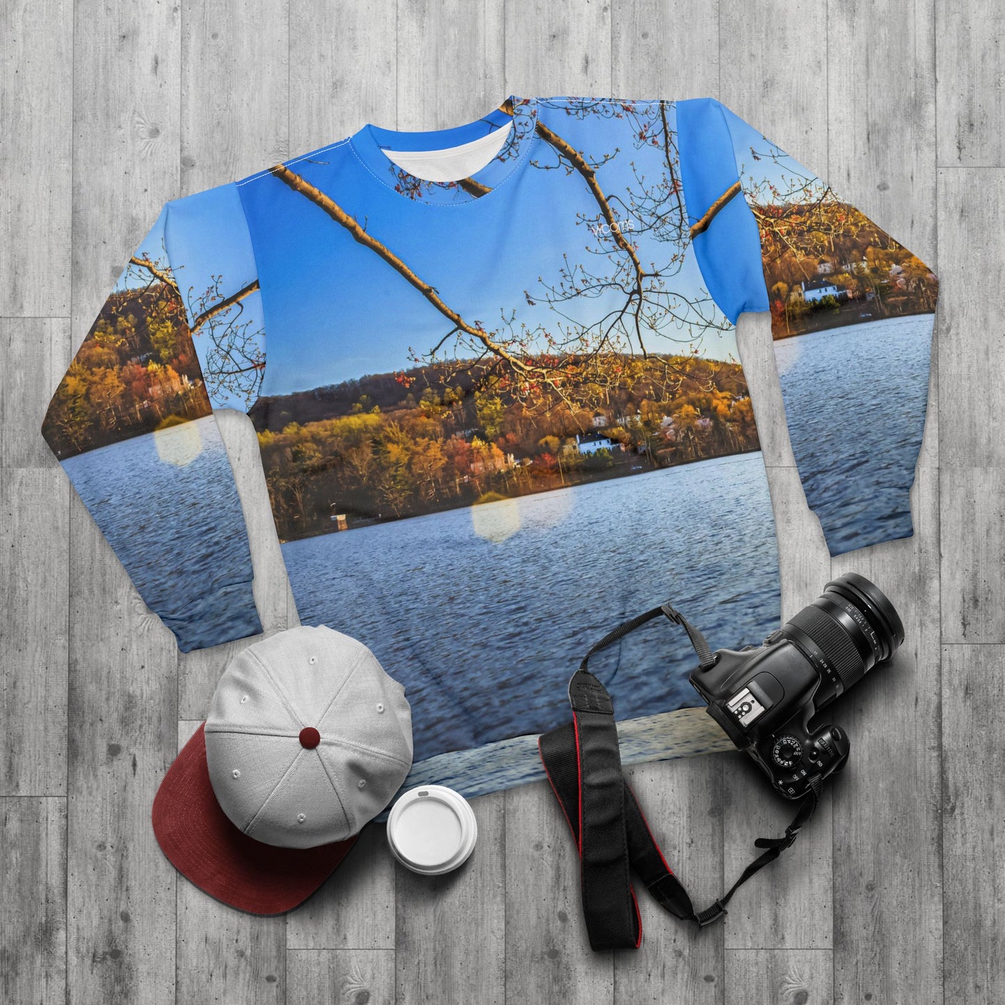 Autumn Franklin Lake Sweatshirt — Scenic Fall Landscape