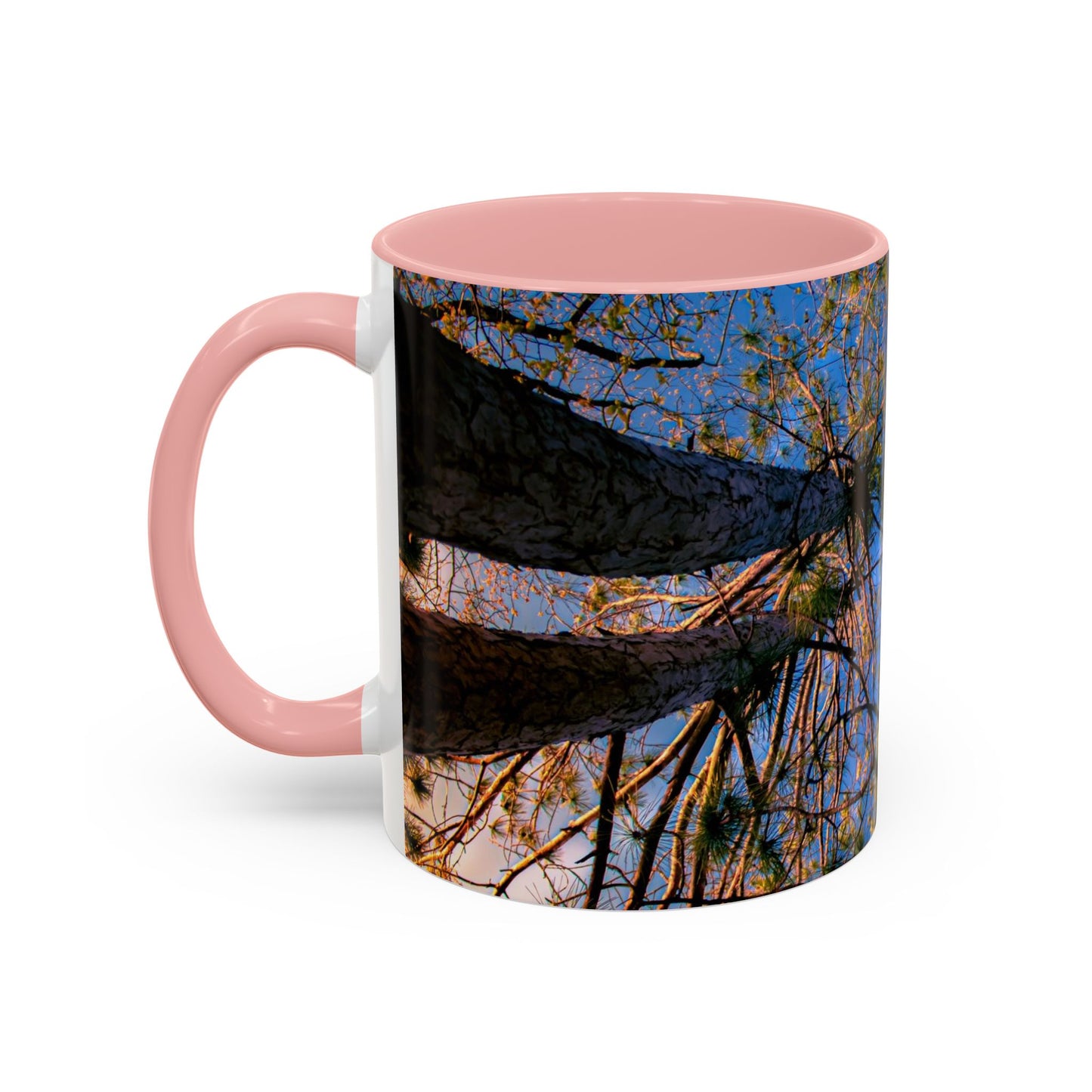 Beautifull 11oz Two Tones, Ceramic Coffe Mug Printed With An original, High-Res, Full Color Image of an Elegant Natural Landscape.