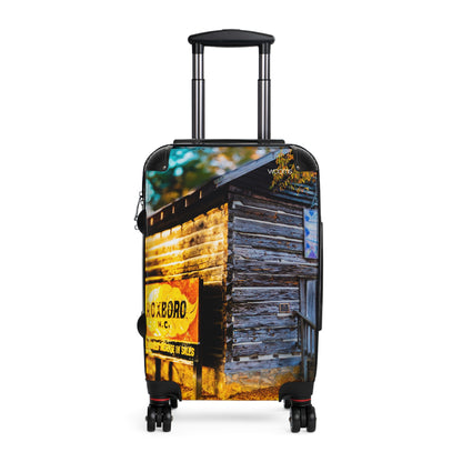 Vintage Roadside Cabin Suitcase - Travel Luggage with Rustic Motif