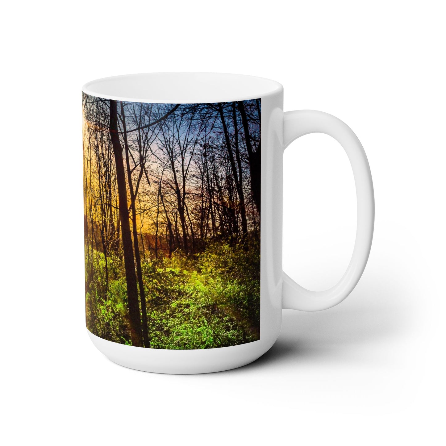 Beautiful 15oz Ceramic Coffee Mug Printed With a Magnificent Natural Landscape image.