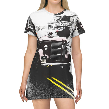 Vintage Fire Truck Dress — Retro Classic Transport