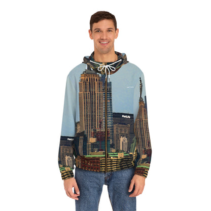 City Skyline Full-Zip Hoodie – New York Empire State Design