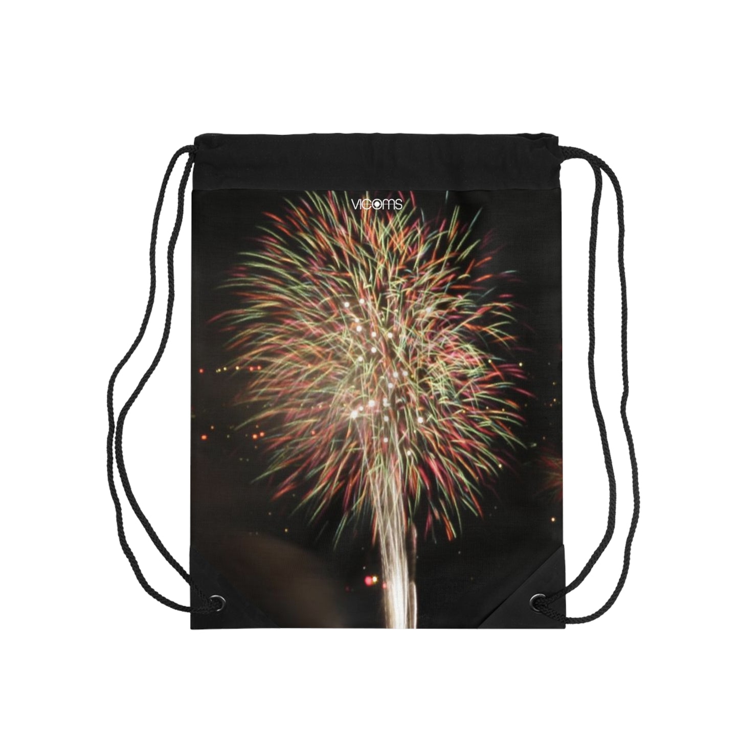 Drawstring Bag with Beautifull Exclusive High-Res, Full Color Firework Image.