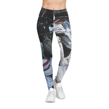 Sneaker Pile Leggings — Casual Streetwear Yoga Pants